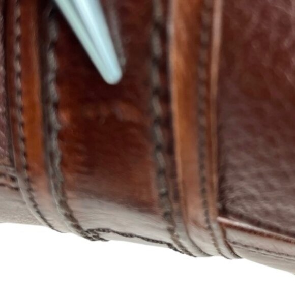 Bostonian Brown Leather Upper Dress Shoe Slip On Tassels Made in Italy Size 12 - Picture 16 of 16